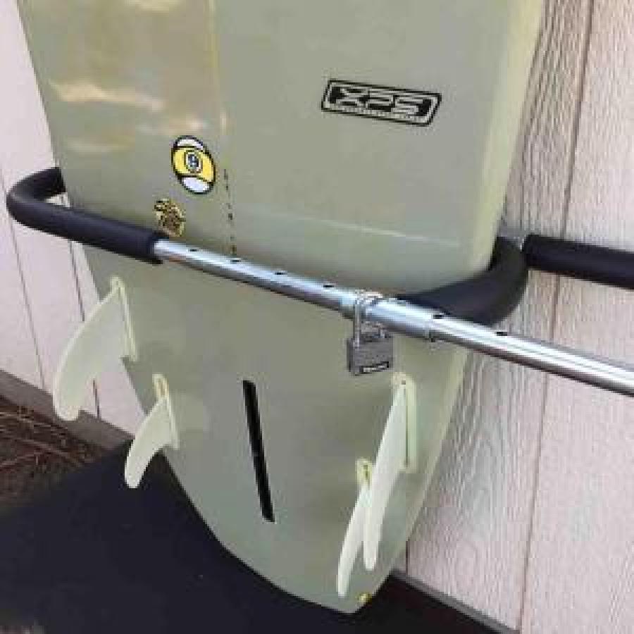 Locking Flat Mount Wall Rack for Surfboards Paddleboards